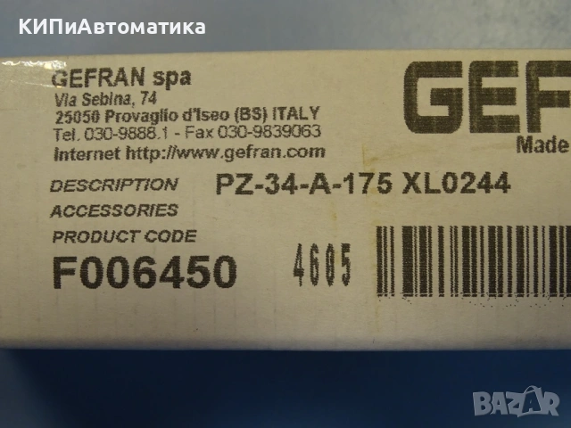 сензор за позиция Gefran PZ-34-A-175 XL0244 sensor rectilinear tranducer ход 175, снимка 10 - Резервни части за машини - 53147908