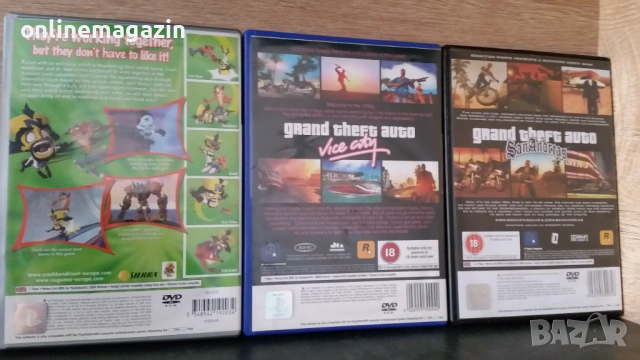 3 игри за PlayStation 2  CRASH, GTA SanAndreas & GTA Vice City Като нови , снимка 2 - Игри за PlayStation - 54095756