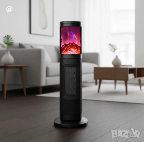 Отоплителна печка с вентилатор  Керам. нагр.Led дисплей, Дист. управление