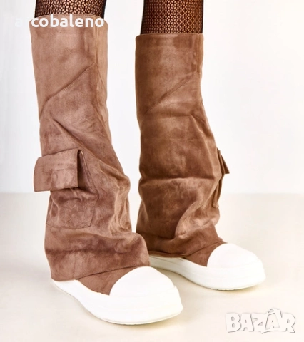 Дамски еко-велурени ботуши от Marsey, 2цвята , снимка 3 - Дамски ботуши - 52112094