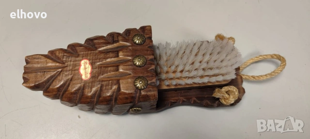 Стара дървена поставка за четка, снимка 4 - Антикварни и старинни предмети - 54276559