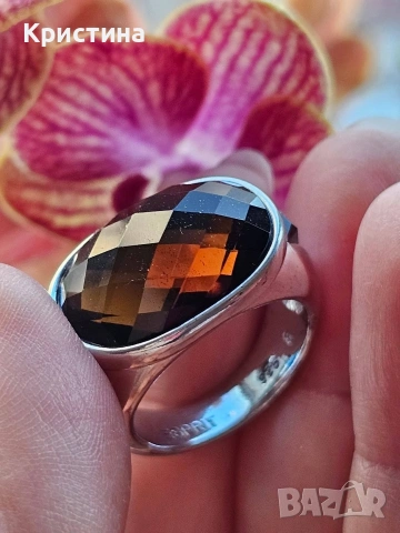 Марков сребърен комплект с Опушен кварц, снимка 7 - Колиета, медальони, синджири - 53906075