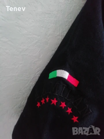 AC Milan Adidas 2XL памучна оригинална поло черна тениска Милан Supporters XXL , снимка 6 - Тениски - 50569795