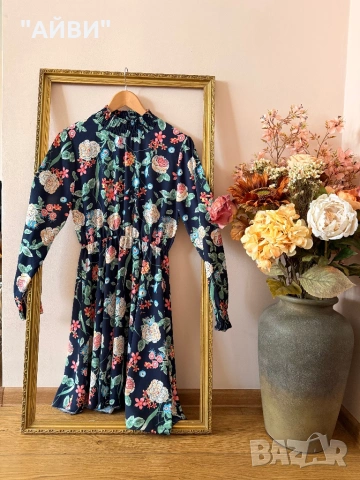 Дамска маркова цветна рокля, снимка 7 - Рокли - 53404449