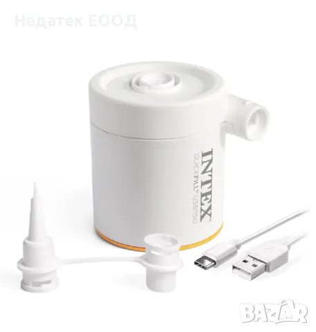 Електрическа помпа за надуване и изпускане на въздух Intex, USB 5V, 11x7.5x11см.