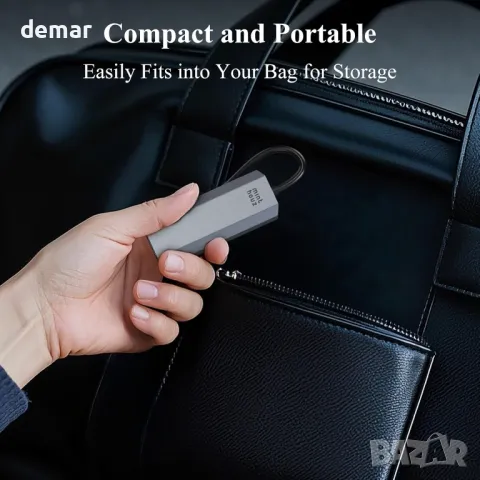 Minthouz USB C към Ethernet адаптер, 5G кабелен мрежов адаптер, алуминиев RJ45, снимка 9 - Мрежови адаптери - 50399055