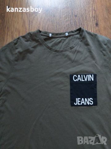 CALVIN KLEIN JEANS - страхотна мъжка тениска С , снимка 2 - Тениски - 46041632