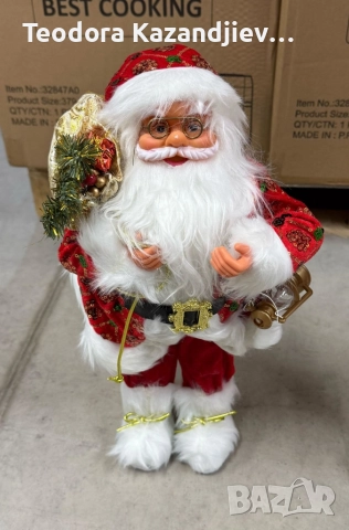 Внеси коледно вълшебство у дома – фигура на Дядо Коледа, която създава празнично настроение, снимка 2 - Декорация за дома - 52583421