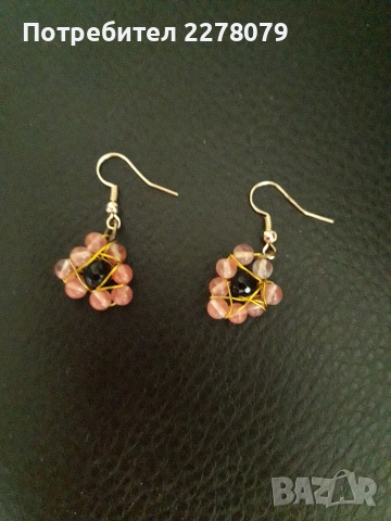 Обеци от полускъпоценни камъни - ръчна изработка, снимка 8 - Обеци - 44764262