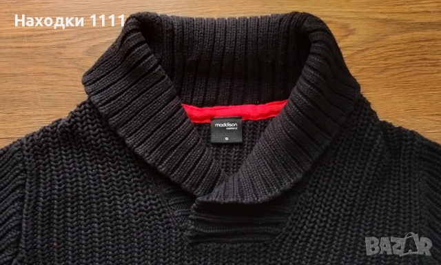 Страхотен пуловер Maddison, 100% памук, черен, размер S-М, като нов, снимка 3 - Блузи с дълъг ръкав и пуловери - 51995200