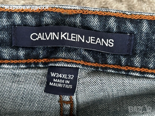Calvin Klein Jeans Slim Fit - dark-blue denim 34, снимка 10 - Дънки - 54101722