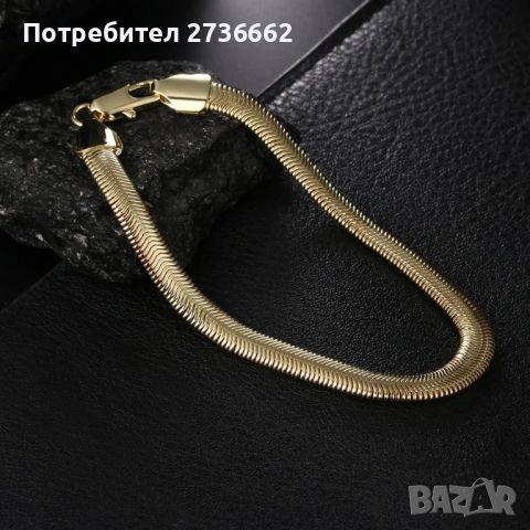 Stainless steel гривна с 18 К , снимка 4 - Гривни - 46789249