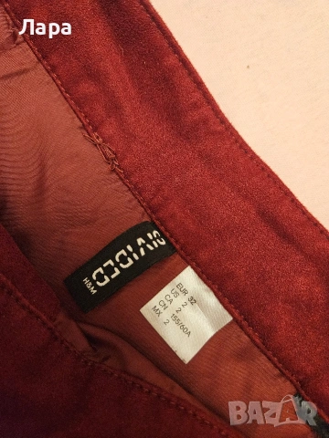 Къса велурена пола с копчета H&M, снимка 3 - Поли - 53804194