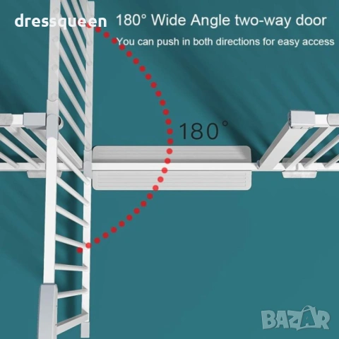 4504 Метална предпазна врата за бебета и домашни любимци, регулируема 75–82 см, снимка 3 - Други стоки за дома - 53877306