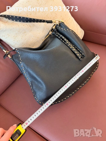 Оригинална дамска чанта LIU JO – черна, бохо стил, снимка 4 - Чанти - 53427572