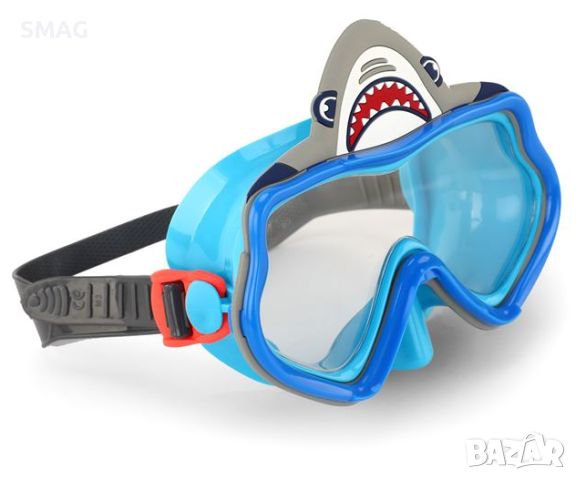 Морска детска  маска за плуване синя акула 6-12 години, снимка 2 - Водни спортове - 46281452