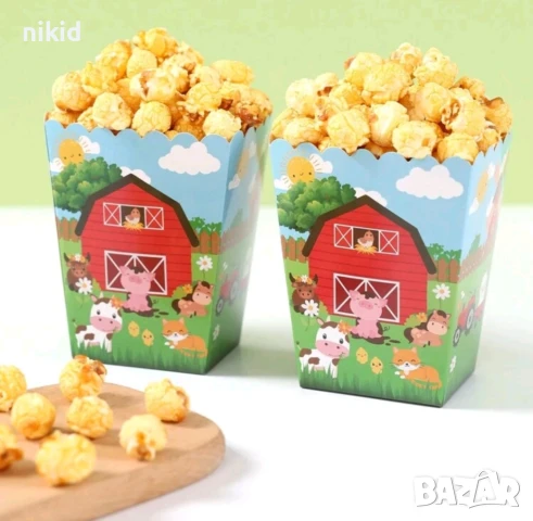 Ферма Домашни животни парти кутия за дребни лакомства пуканки и др
