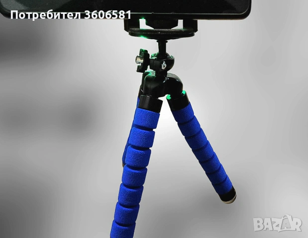 Мини гъвкав държач за телефон/камера тип Октопод с гъвкава скоба за статив, снимка 4 - Селфи стикове, аксесоари - 40136260