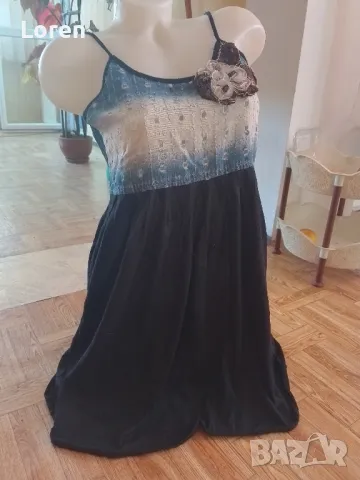 Рокля с цвете отпред , снимка 4 - Рокли - 50391479