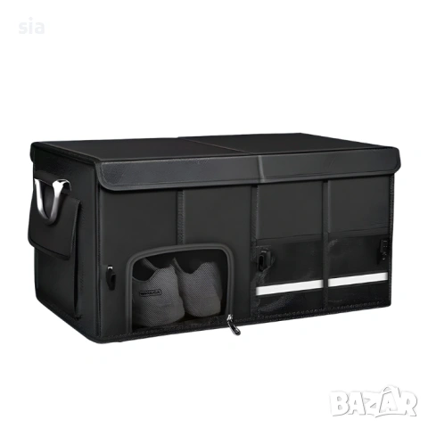 Кожен органайзер за кола топ чанта с капак