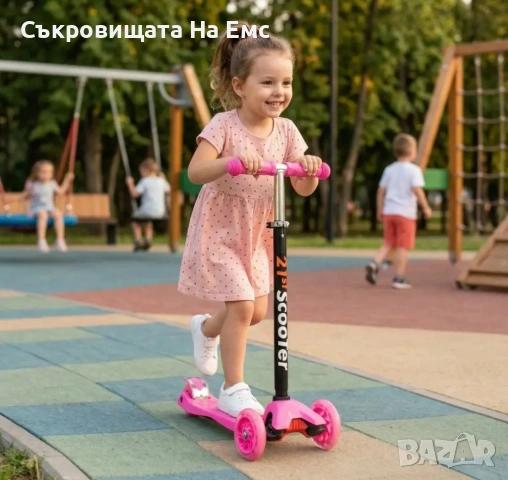 Нови Детски Тротинетки Светещи Колела , снимка 2 - Скутери и тротинетки - 54298039