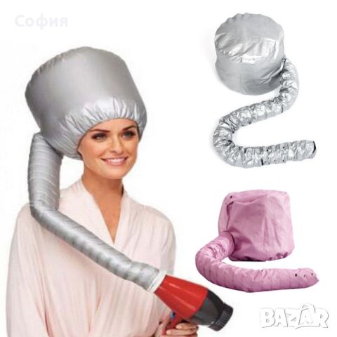 Шапка с тръба за горещ въздух за изсушаване на коса, снимка 1 - Аксесоари за коса - 46201436