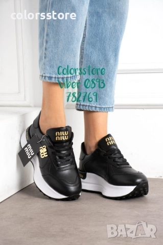 Дамски черни маратонки MiuMiu _BR252de