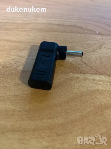 НОВ! PD 65W Адаптер USB C към DC 2.5x1.3mm конвертор за ъглов лаптоп таблет, снимка 8 - Кабели и адаптери - 47222524