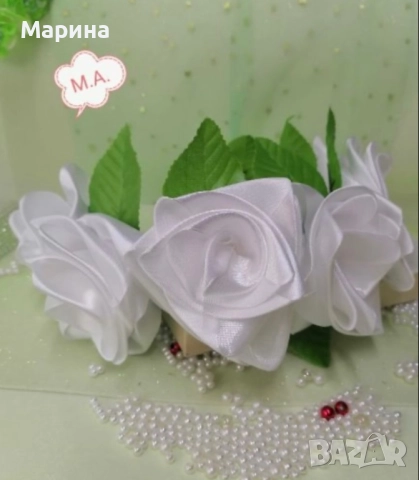Диадема «7 Бели Рози», снимка 3 - Аксесоари за коса - 51518837