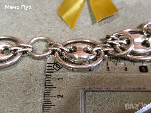 Сребърна гривна (324), снимка 5 - Гривни - 51516684