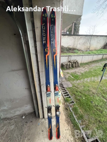 Ски Salomon S727 – 195 см с автомати (подарък щеки), снимка 2 - Зимни спортове - 53488269