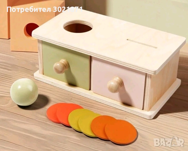 Дървени Монтесори чекмеджета , снимка 9 - Образователни игри - 54056552