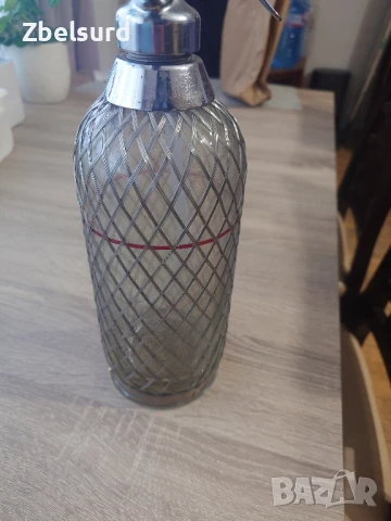 Стъклена кана за газиране на вода, снимка 2 - Антикварни и старинни предмети - 50566117