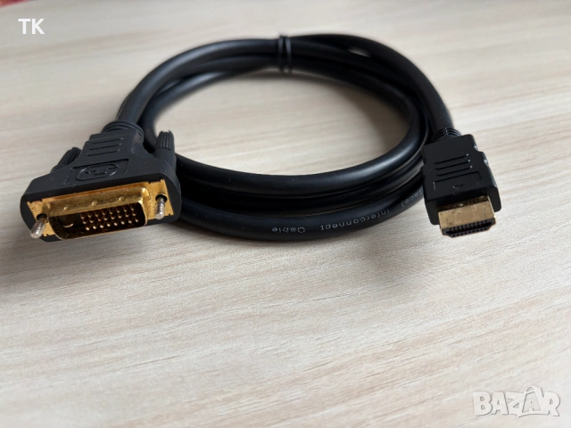 Продавам кабел DVI към HDMI, DVI to HDMI, снимка 2 - Кабели и адаптери - 53063834