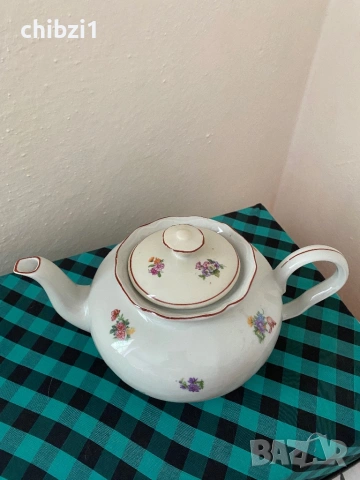 ⚜️Красив български порцеланов чайник - СИП , снимка 2 - Сервизи - 53221419