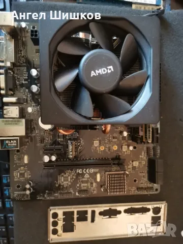 Дънна платка A320 ASRock A320M-HDV + Ryzen 5 2600X 3600MHz 4200MHz(turbo) Socket AM4 + 16GB DDR4, снимка 1 - Дънни платки - 47811499