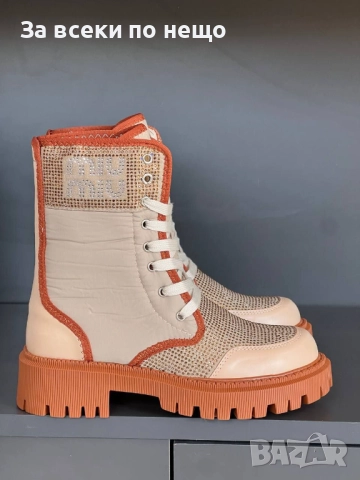 Miu Miu Дамски Боти Миу Миу - Налични Различни Цветове Код E1129, снимка 7 - Дамски боти - 52658317