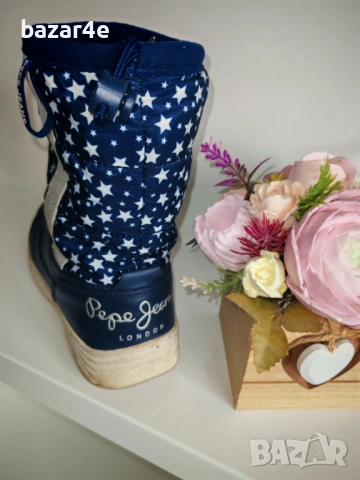 Детски зимни боти Pepe Jeans, 34 номер, сини, снимка 8 - Детски боти и ботуши - 53231673