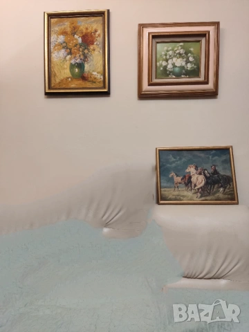 НАМАЛЕНИ!8бр.картини маслени,акварел,абстрактни,натюрморт цветя,морски,зимен пейзаж,коне и др.