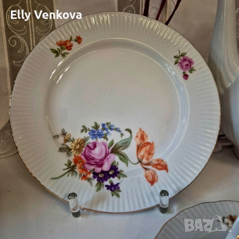 Винтидж порцеланов сервиз за чай или кафе Jlmenau, снимка 4 - Сервизи - 52888123