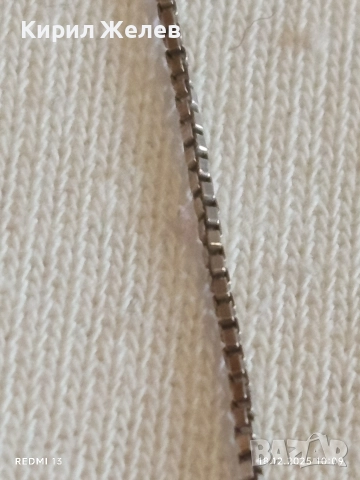 ВИНТИДЖ СРЕБЪРЕН СИНДЖИР ТИП КУТИЯ НЕЖЕН и СТИЛЕН 25815, снимка 4 - Колиета, медальони, синджири - 52833777