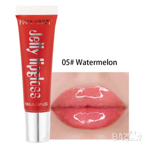 Овлажняващ цветен гланц за устни Jelly Gloss Lip HANDAIYAN, снимка 16 - Декоративна козметика - 48749936