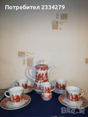 Стар немски порцеланов сервиз за кафе, чай. , снимка 2 - Сервизи - 50395866