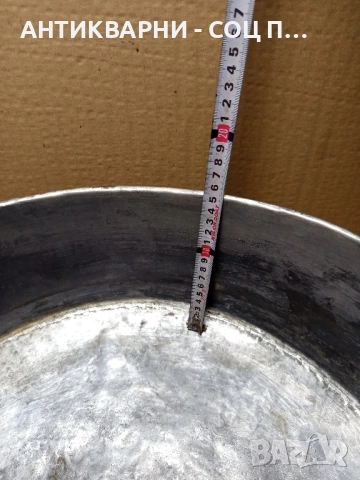 Стара Ръчно Кована Метална Голяма Тава за Варене На Лютеница 25лт. , снимка 7 - Антикварни и старинни предмети - 51737963