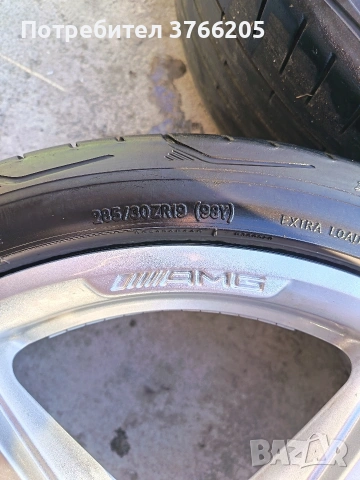 19ки джанти AMG Mercedes 5х112 с летни гуми, снимка 5 - Гуми и джанти - 53637714