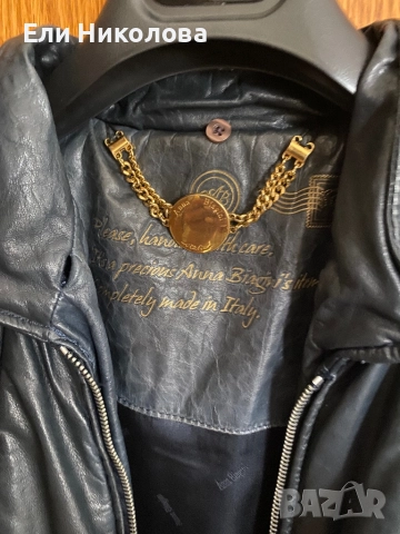 Кожено яке от естествена кожа с яка, снимка 5 - Якета - 52304149