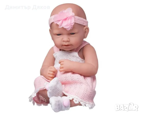 Кукла Junfa Pure Baby в розово 35см, снимка 4 - Кукли - 48291637