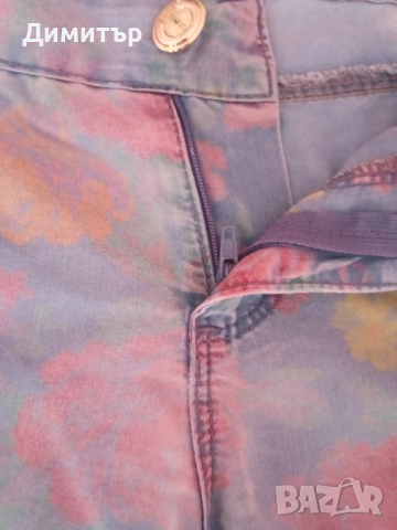 Дамски къси панталонки с цветя С-М размер, снимка 3 - Къси панталони и бермуди - 52006214