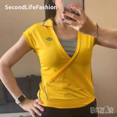 Дамска тениска Spalding True To The Game Cooldry жълта размер S, снимка 2 - Тениски - 53274985