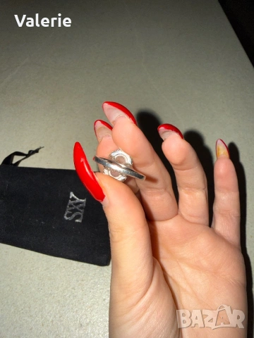 Сребърен пръстен с голям циркон проба 925 от SXY, снимка 3 - Пръстени - 53221479